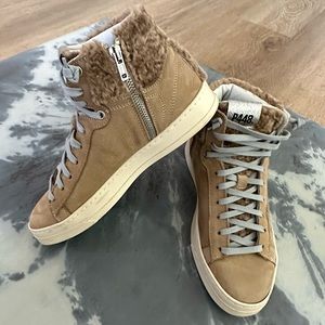 P448 Taylor Sneakers Tan with Grey Laces 38